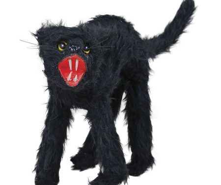 KOT 30 CM CZARNY HALLOWEEN 