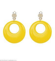 KOLCZYKI KLIPSY ŻÓŁTE DISCO