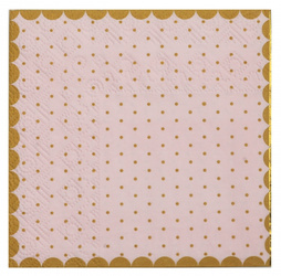 SERWETKI PAPIEROWE ZŁOTE KROPKI RÓŻOWE 25 CM 20 SZT