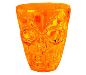 KIELISZKI CZASZKI POMARAŃCZOWE 4 SZT