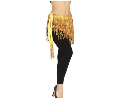 SPÓDNICA DAMSKA CEKINOWA ZŁOTA 