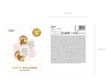 BALONY 30 CM LOVE MIX 6 SZT.