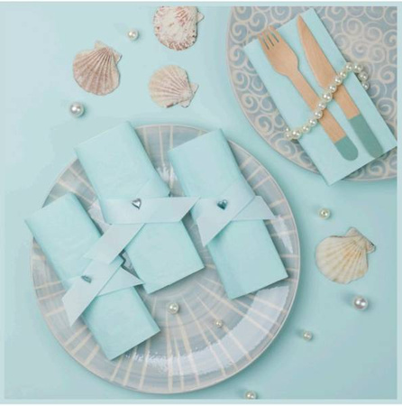 SERWETKI PAPIEROWE BABY BLUE 33 X 33 CM