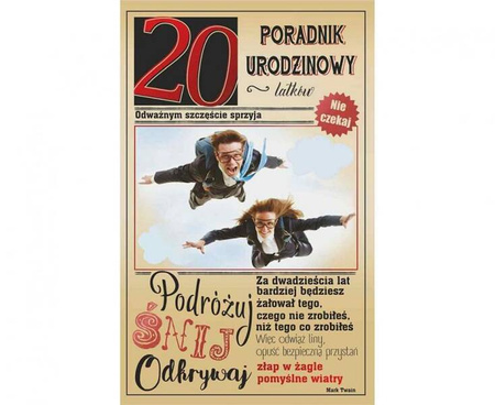 Kartka Urodzinowa 20 Urodziny, Para, 13x20,5 cm