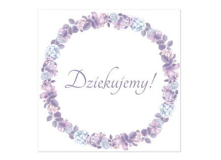 NAKLEJKA NA PUDEŁKO Z KOPERTAMI LAWENDOWE