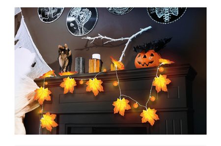 GIRLANDA 20 LED LIŚCIE DYNIE 315 CM HALLOWEEN 