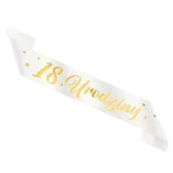 SZARFA 18 URODZINY BIAŁA