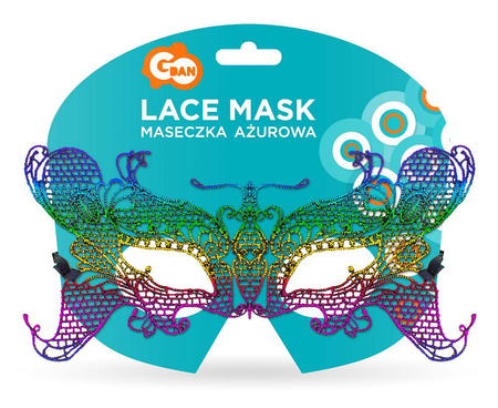 MASKA AŻUROWA TĘCZOWY MOTYL 