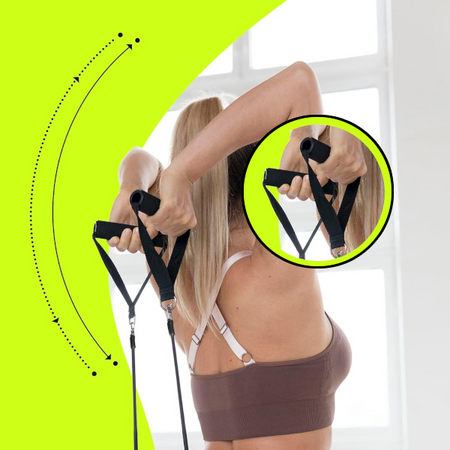 ZESTAW 5 GUM OPOROWYCH DO ĆWICZEŃ Z UCHWYTAMI