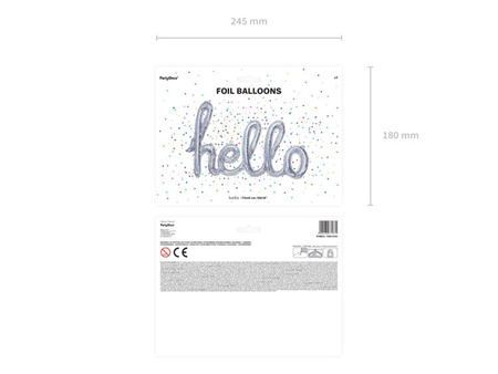 BALON FOLIOWY HELLO 72x45CM