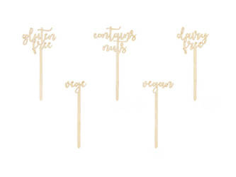 TOPPERY DREWNIANE NA SŁODKI STÓŁ 5 SZT.