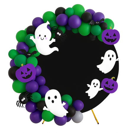 ZESTAW STELAŻ DO BALONÓW KOŁO ZŁOTY + POKROWIEC CZARNY