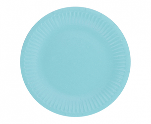TALERZYKI PAPIEROWE 18 CM JASNONIEBIESKIE 6 SZT.