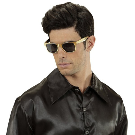 OKULARY PRZECIWSŁONECZNE ZŁOTE DISCO 