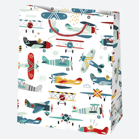 TOREBKA PREZENTOWA SAMOLOT 19X23X10,5 CM 