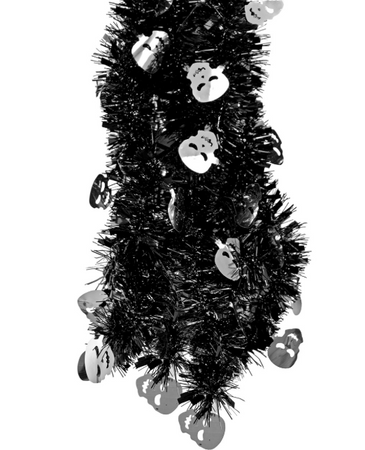 GIRLANDA W CZASZKI CZARNA 3 M HALLOWEEN