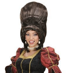 PERUKA BAROKOWA CZARNA