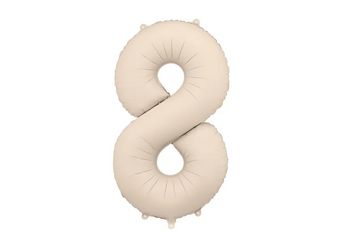 BALON FOLIOWY 8 CYFRA  86 CM JASNY BEŻ