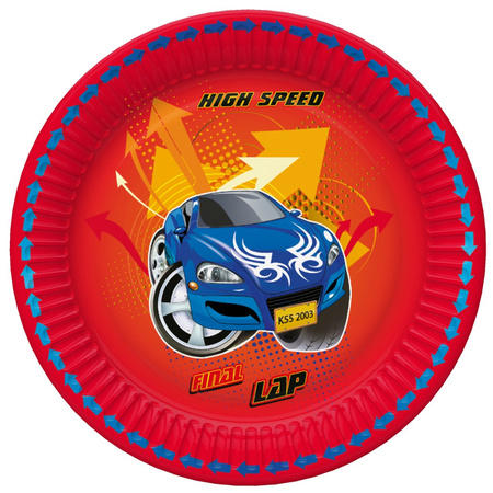 TALERZYKI PAPIEROWE SAMOCHÓD 23 CM