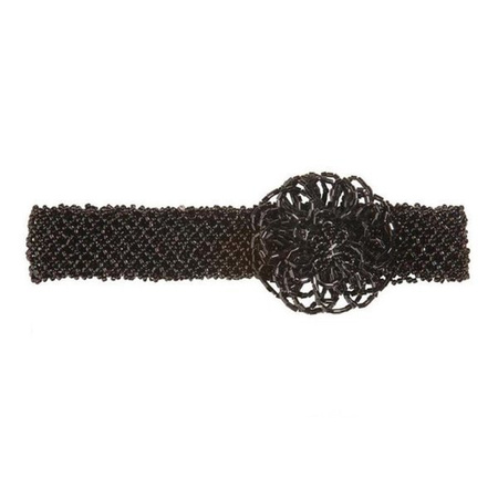 NASZYJNIK CHOKER CZARNA RÓŻA