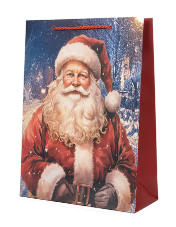 TOREBKA PREZENTOWA ŚWIĄTECZNA MIKOŁAJ 26 X 32 X 10 CM