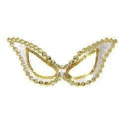 MASKA BIAŁO ZŁOTA Z ĆWIEKAMI