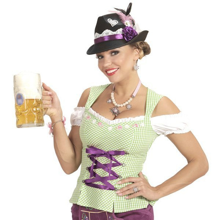 KAPELUSZ BAWARSKI FEDORA CZARNY OKTOBERFEST