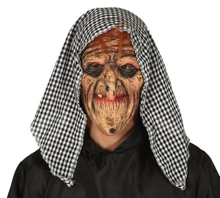 MASKA LATEKSOWA WIEDŹMA CHUSTA