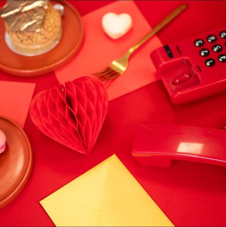 DEKORACJA HONEYCOMB SERCE 3 SZT. 