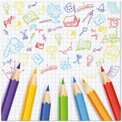 SERWETKI PAPIEROWE ZABAWNA SZKOŁA 33 CM 20 SZT