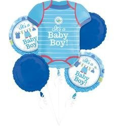 ZESTAW BALONÓW IT"S A BABY BOY 5 SZT
