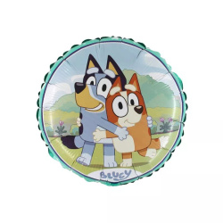 BALON FOLIOWY OKRĄGŁY BLUEY I BINGO 45 CM