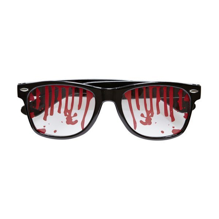 OKULARY MORDERCY ZAKRWAWIONE CZARNE HALLOWEEN 