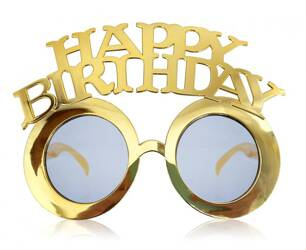 OKULARY HAPPY BIRTHDAY ZŁOTE