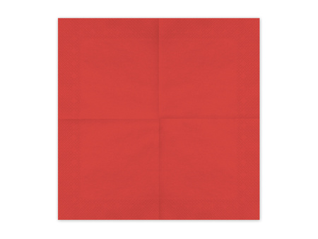 SERWETKI PAPIEROWE CIEMNY CZERWONY 33 X 33 CM 20 SZT