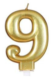 ŚWIECZKA URODZINOWA 9 ZŁOTA