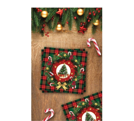 SERWETKI PAPIEROWE MERRY CHRISTMAS CHOINKA 33 CM 20 SZT.