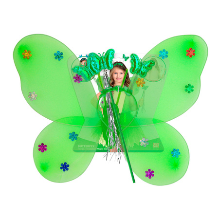 ZESTAW MOTYLKA 3 ELEMENTY ZIELONY