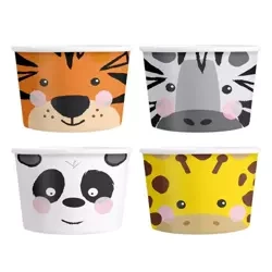 KUBEK DO LODÓW ZWIERZĄTKA SAFARI 4 SZT.
