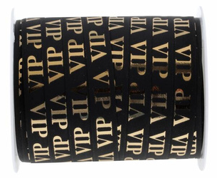 Tasiemka czarna VIP 10 mm 25m