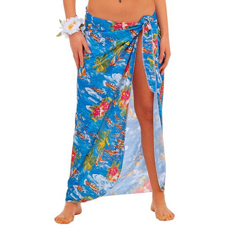 PAREO HAWAJSKIE CHUSTA HAWAJSKA NIEBIESKA