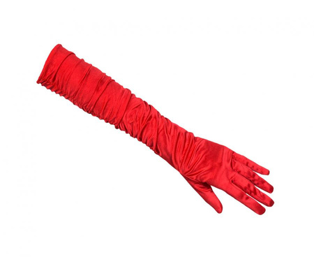 Rękawiczki do łokcia Hollywood, czerwone retro lata 20