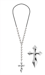 NASZYJNIK Z KRZYŻEM SREBRNY HALLOWEEN