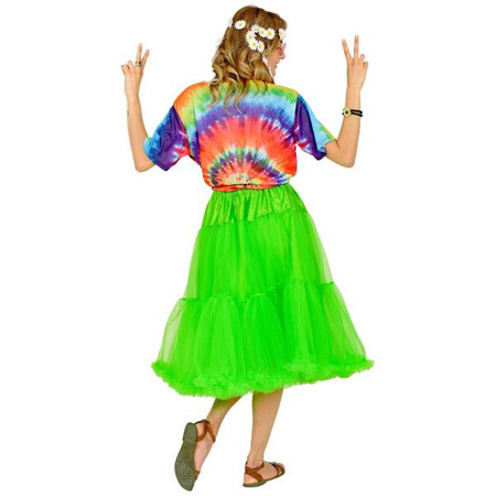 SPÓDNICA NEONOWA ZIELEŃ Z TIULU 65 CM