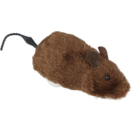 NAKRĘCANY SZCZUR BRĄZOWY 16 CM