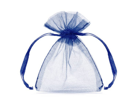 Woreczki z organzy, granat, 10cm (1 op. / 20 szt.)