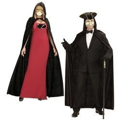 PELERYNA CZARNA Z KAPTUREM