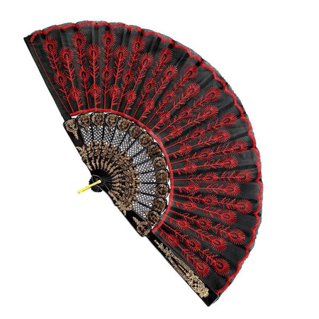 WACHLARZ HISZPAŃSKI CZARNO-CZERWONY