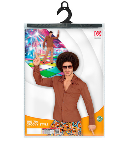 KOSZULA LATA 70' BRĄZOWA