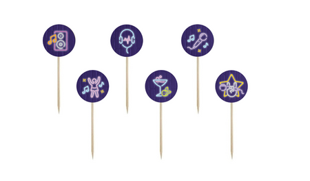 PIKERY DISCO NEON 6 SZT